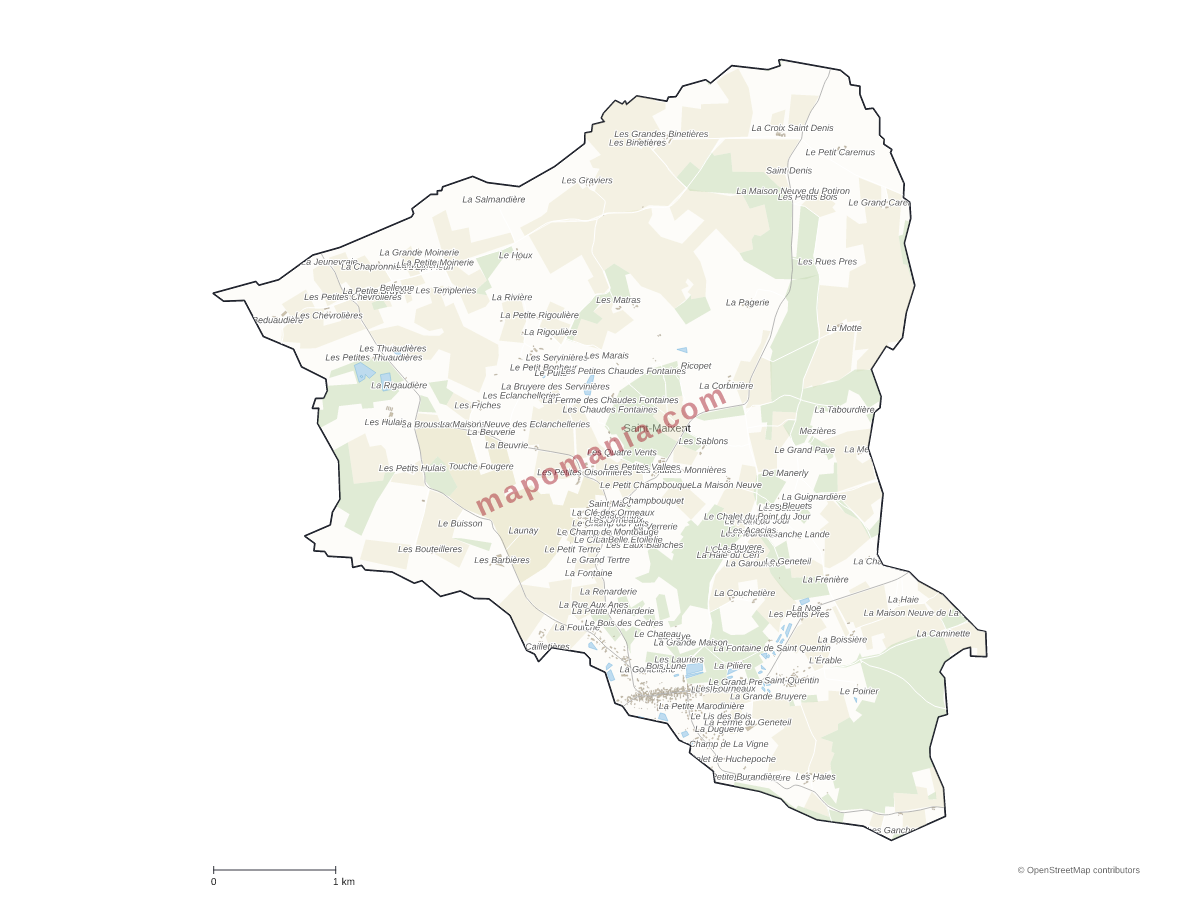 Carte de Saint-Maixent à personnaliser