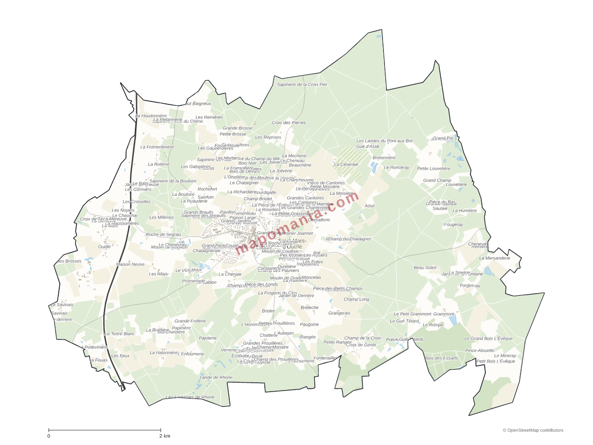Carte de Saint-Mars-d'Outillé à personnaliser
