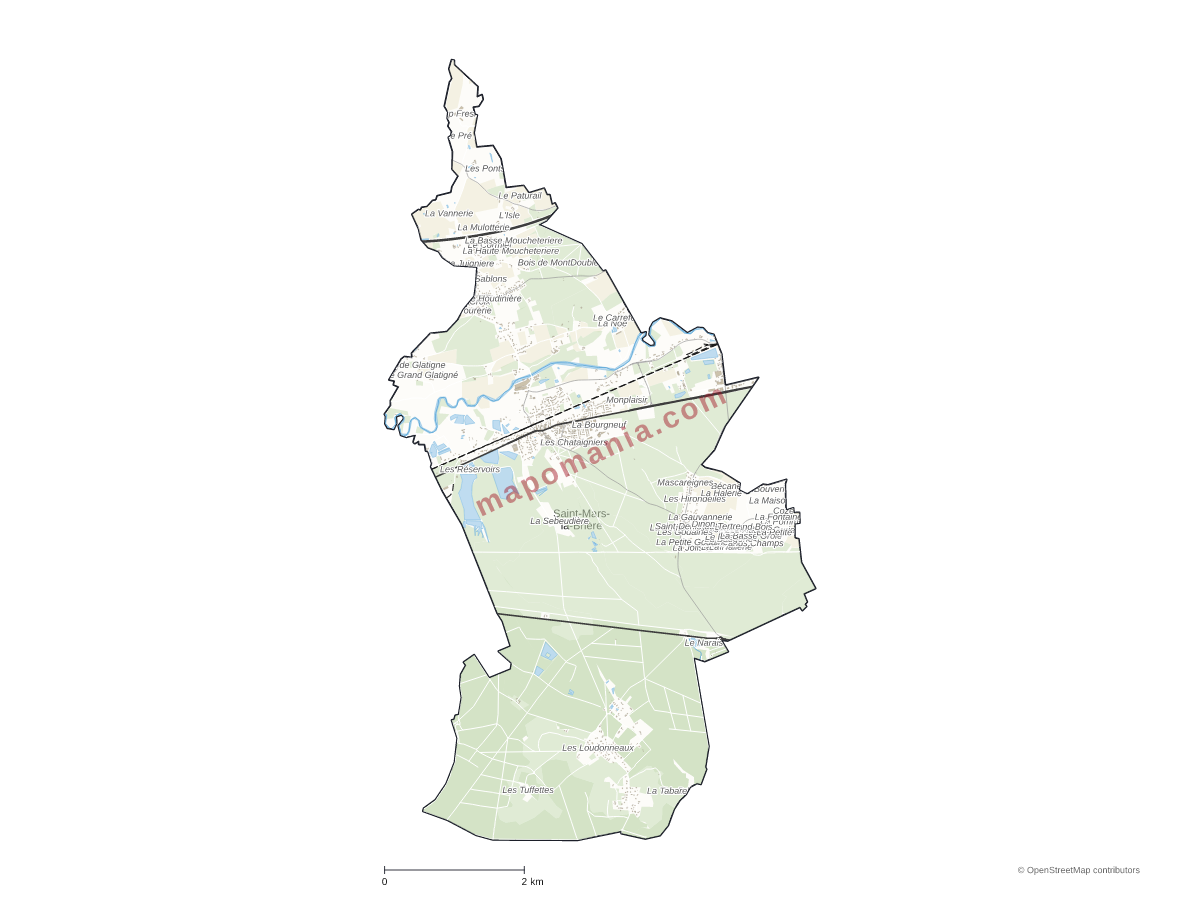 Carte de Saint-Mars-la-Brière à personnaliser