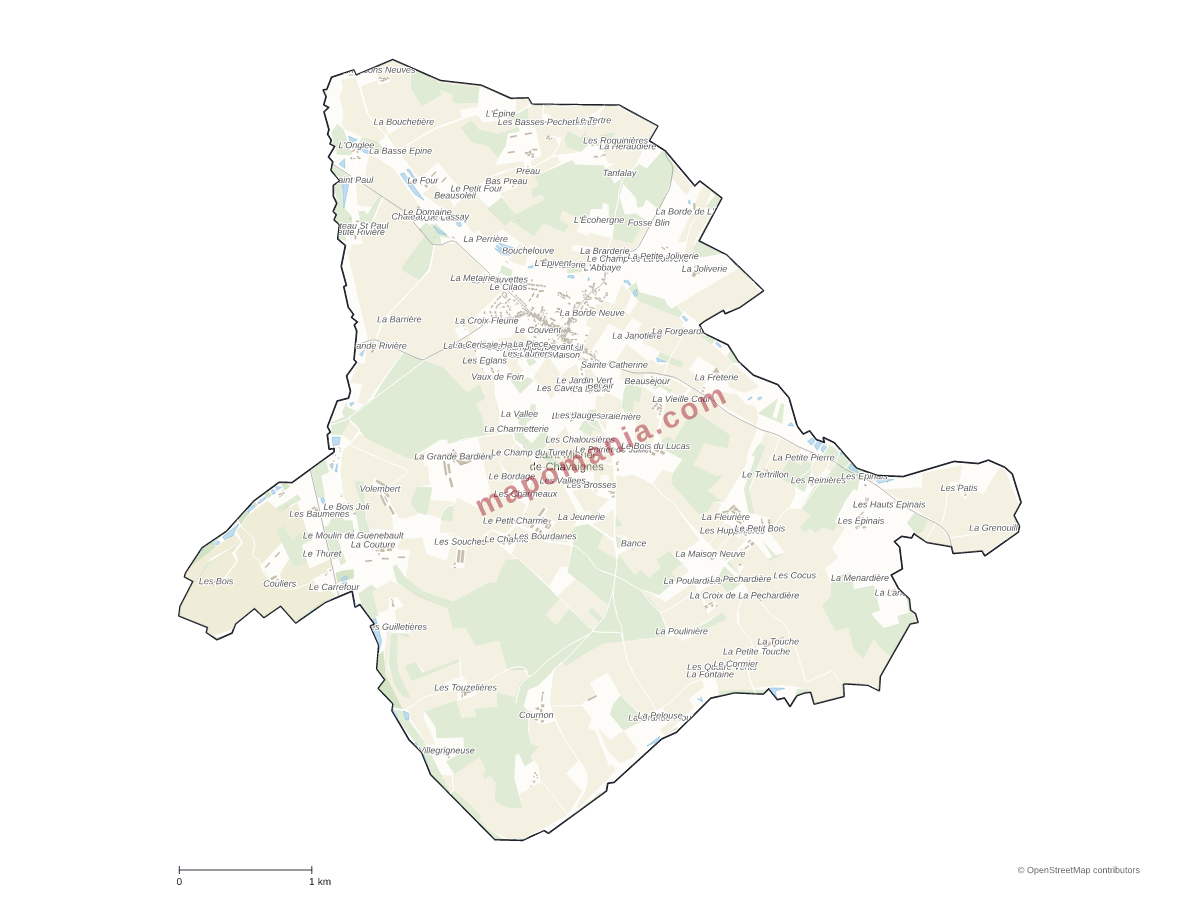Carte de Saint-Michel-de-Chavaignes à personnaliser