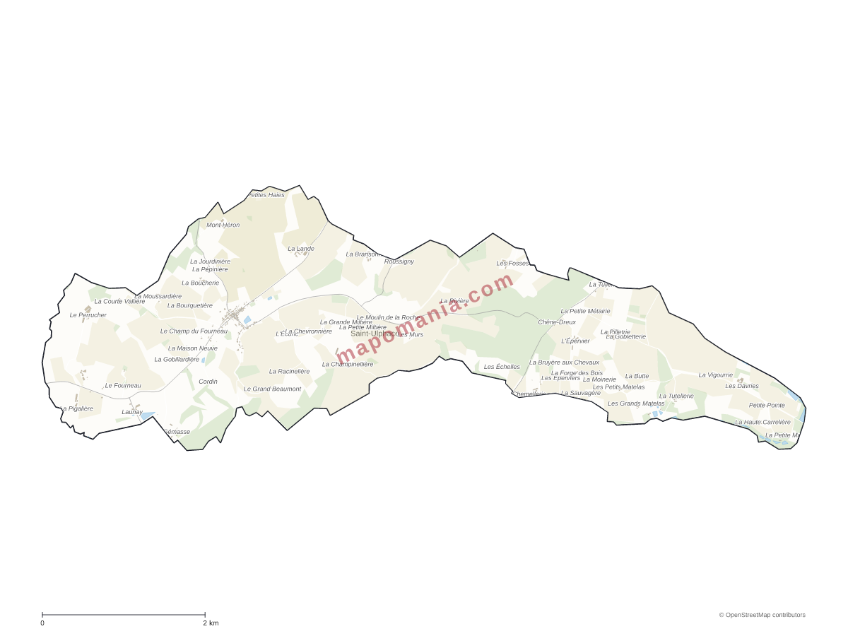 Carte de Saint-Ulphace à personnaliser