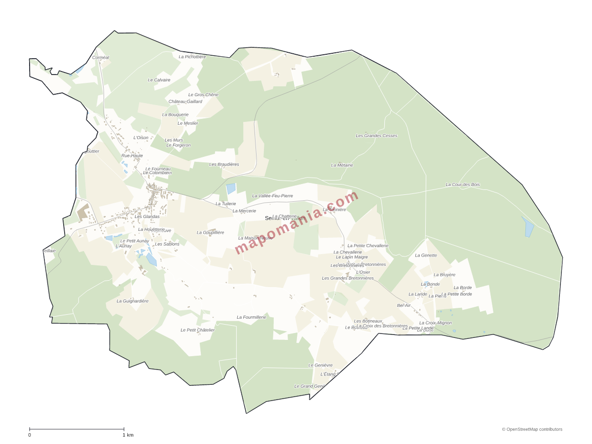 Carte de Semur-en-Vallon à personnaliser