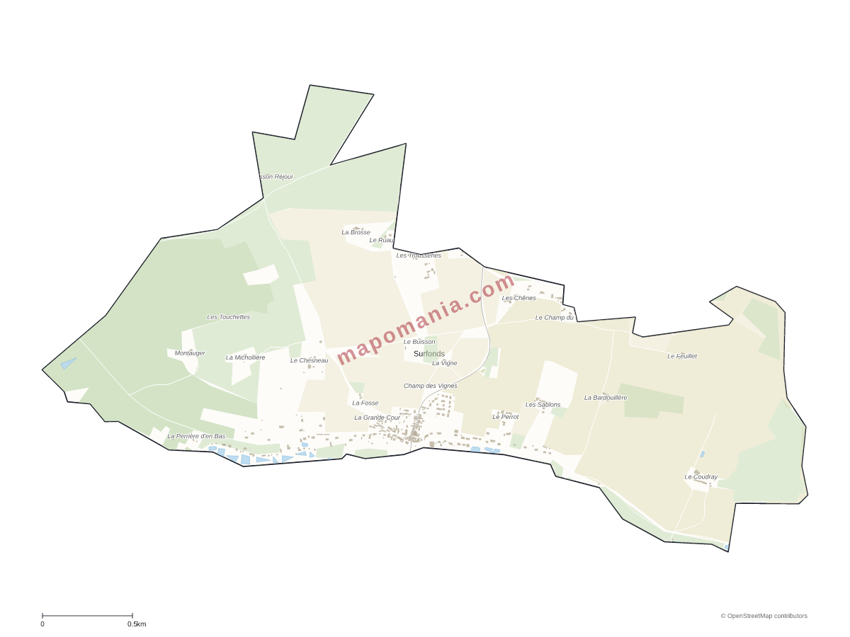 Carte de Surfonds à personnaliser