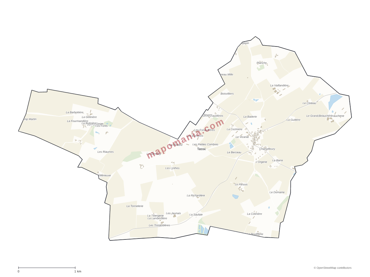 Carte de Tassé à personnaliser