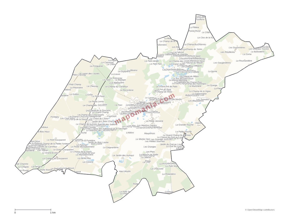 Carte de Torcé-en-Vallée à personnaliser