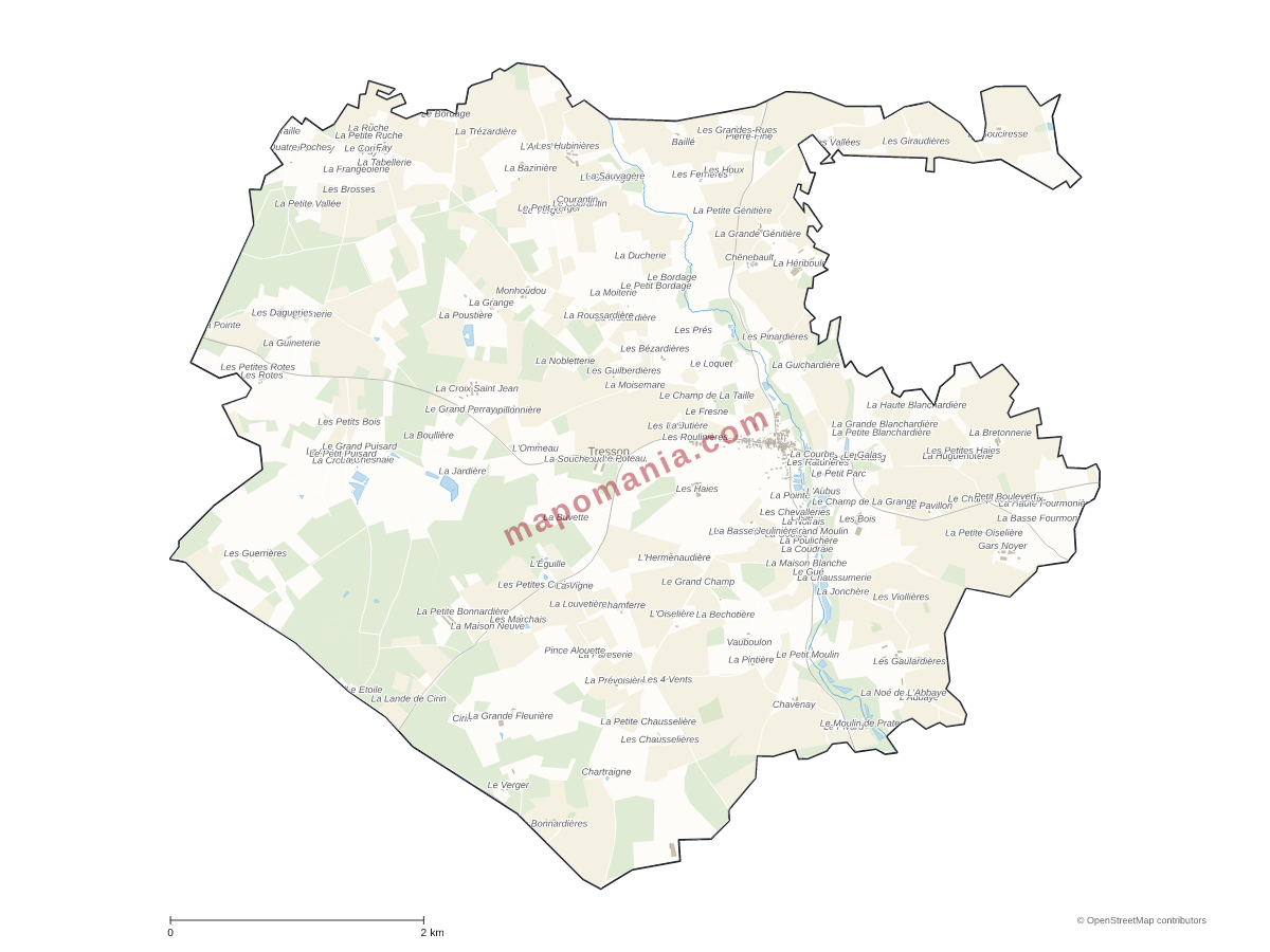Carte de Tresson à personnaliser