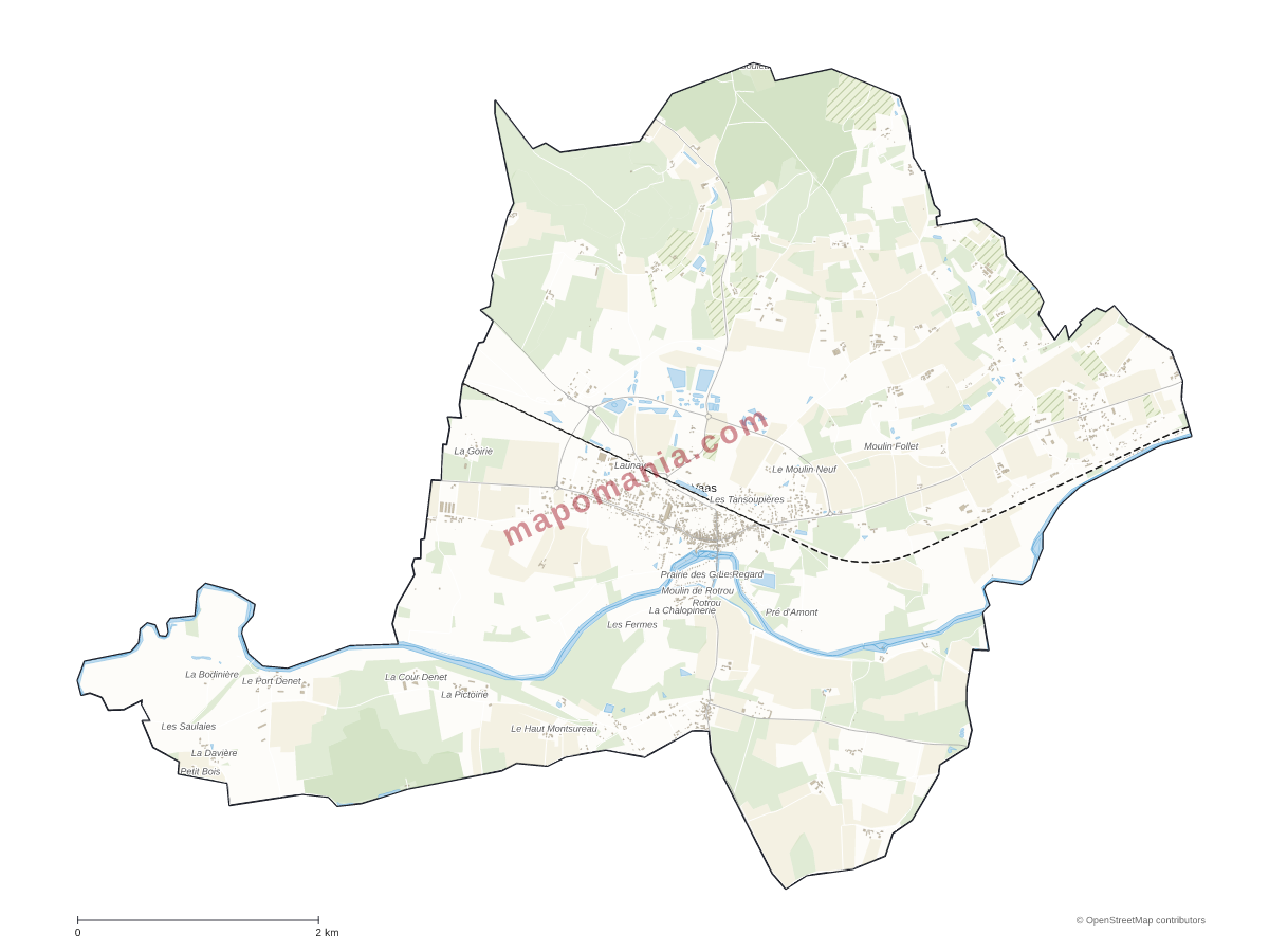 Carte de Vaas à personnaliser