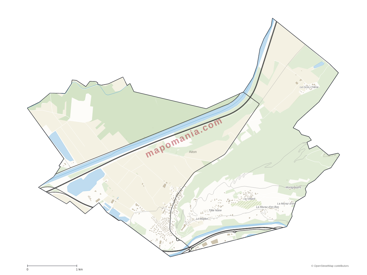Carte de Aiton à personnaliser