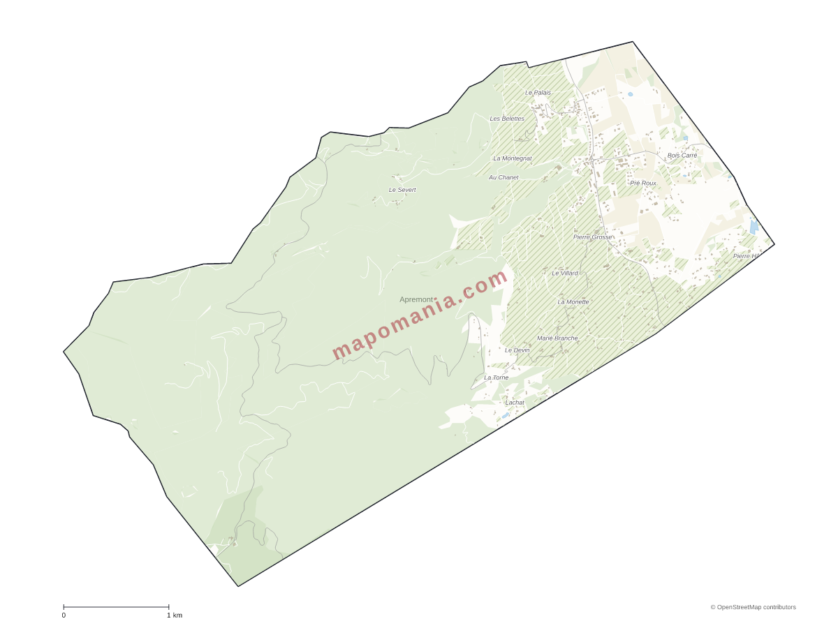 Carte de Apremont à personnaliser