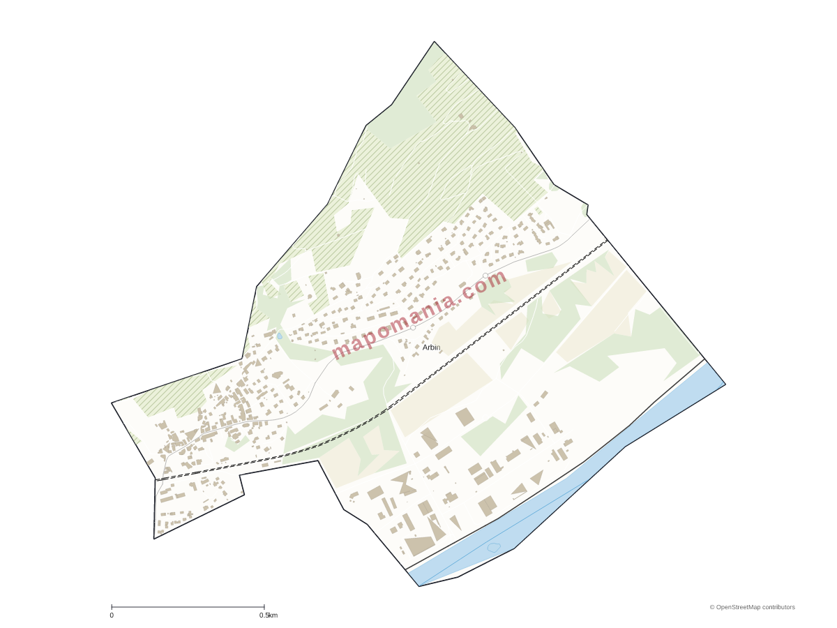 Carte de Arbin à personnaliser