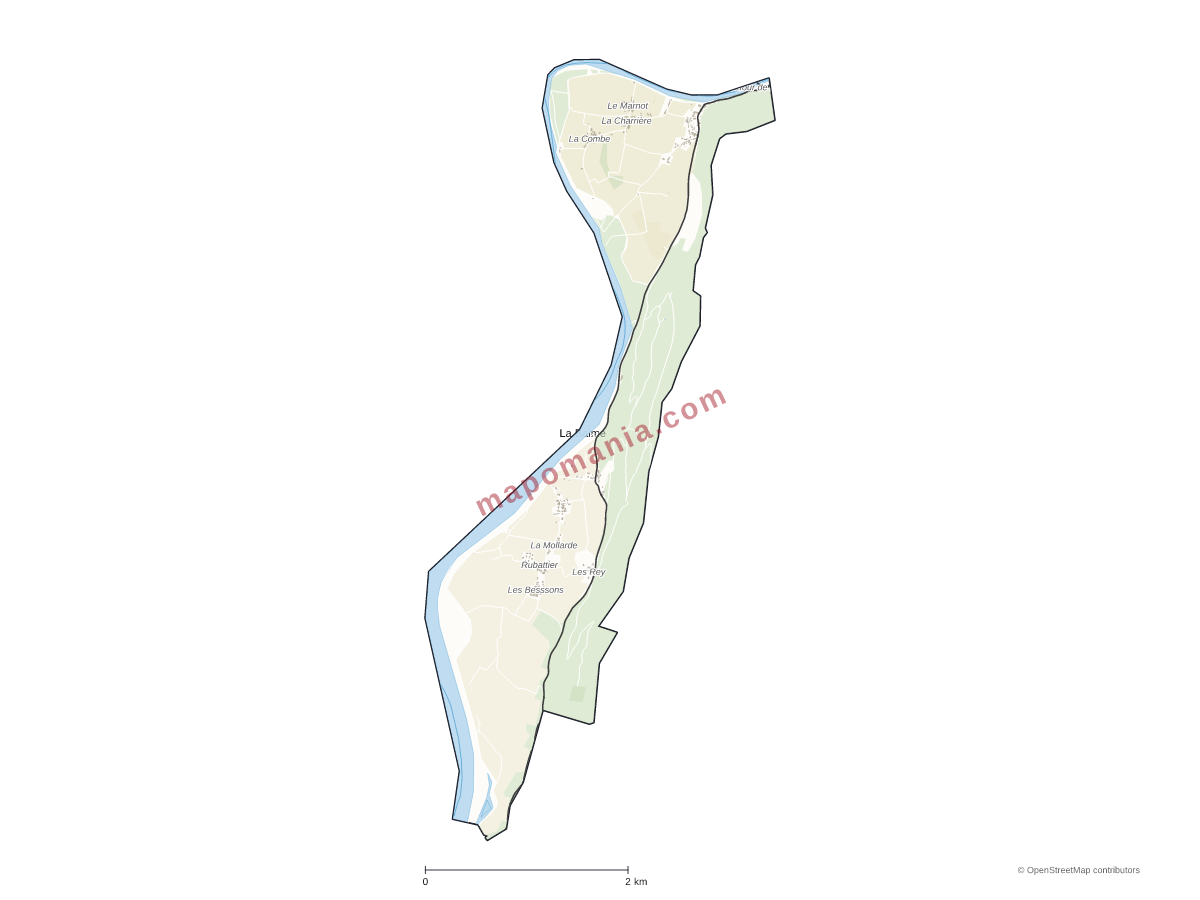 Carte de La Balme à personnaliser