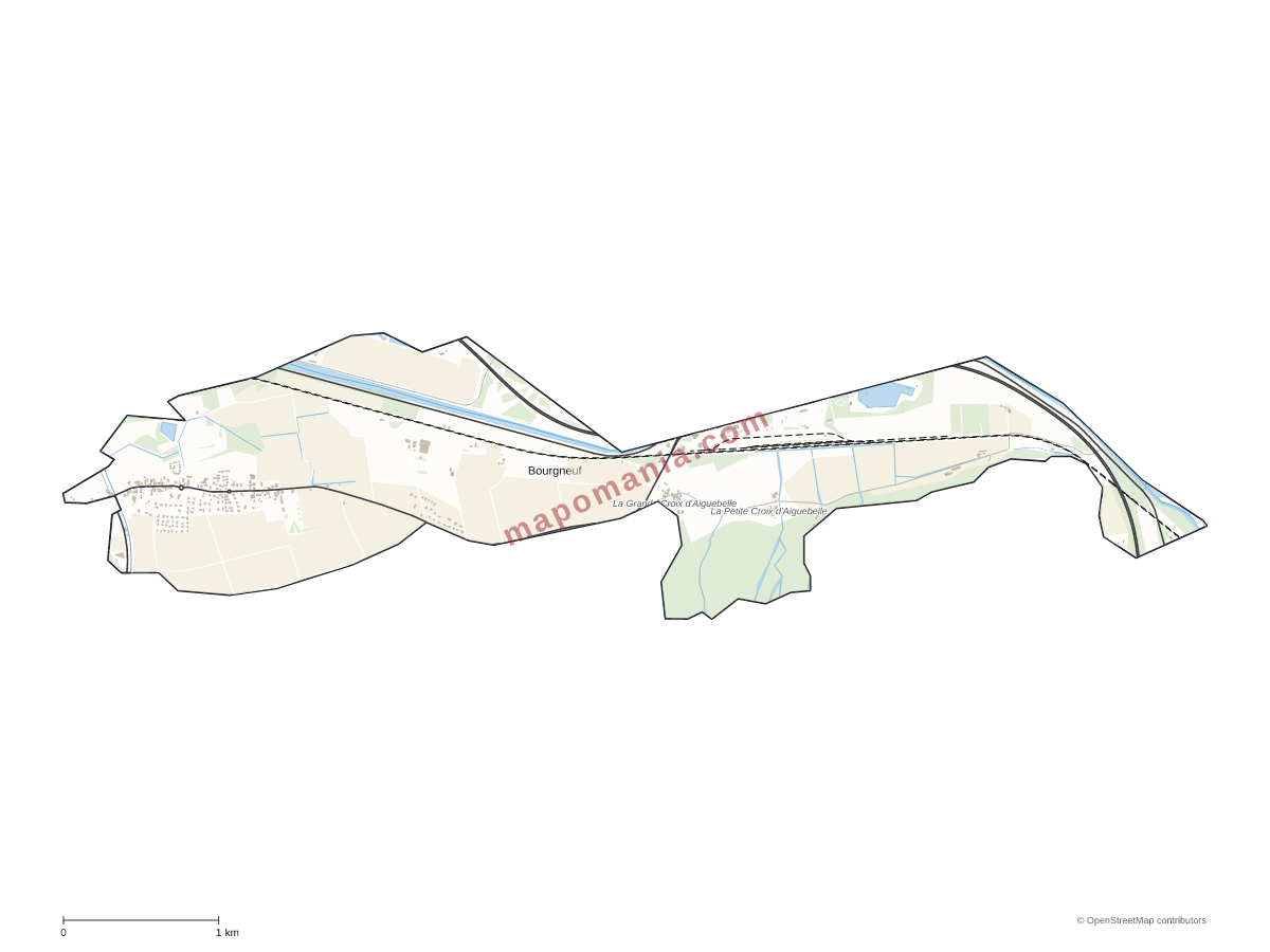 Carte de Bourgneuf à personnaliser