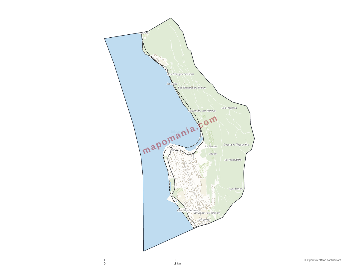 Carte de Brison-Saint-Innocent à personnaliser