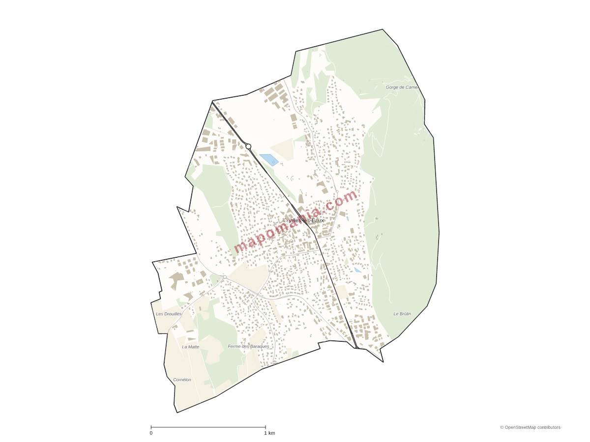 Carte de Challes-les-Eaux à personnaliser
