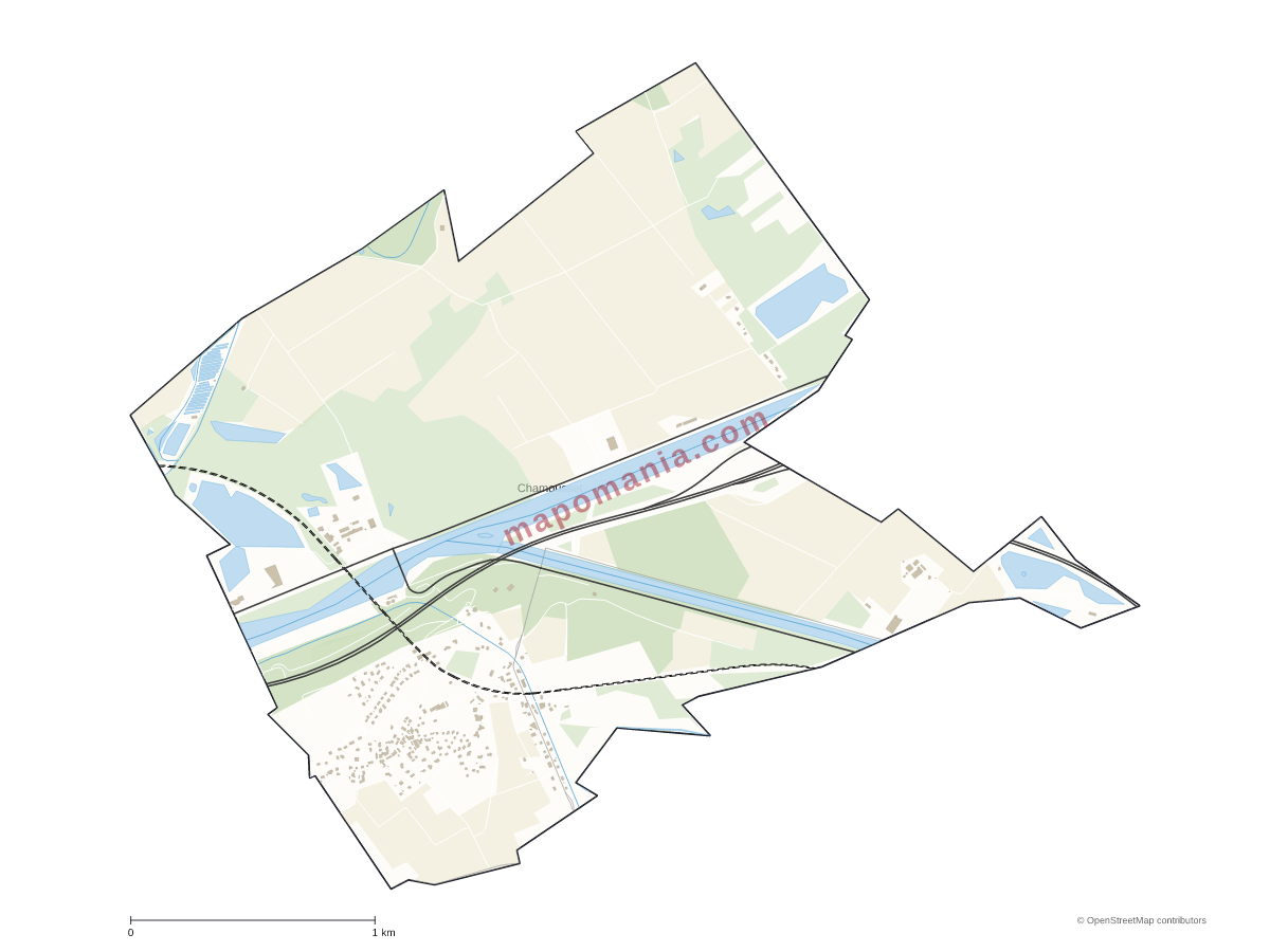 Carte de Chamousset à personnaliser
