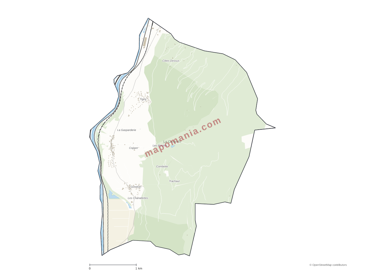 Carte de La Chapelle à personnaliser
