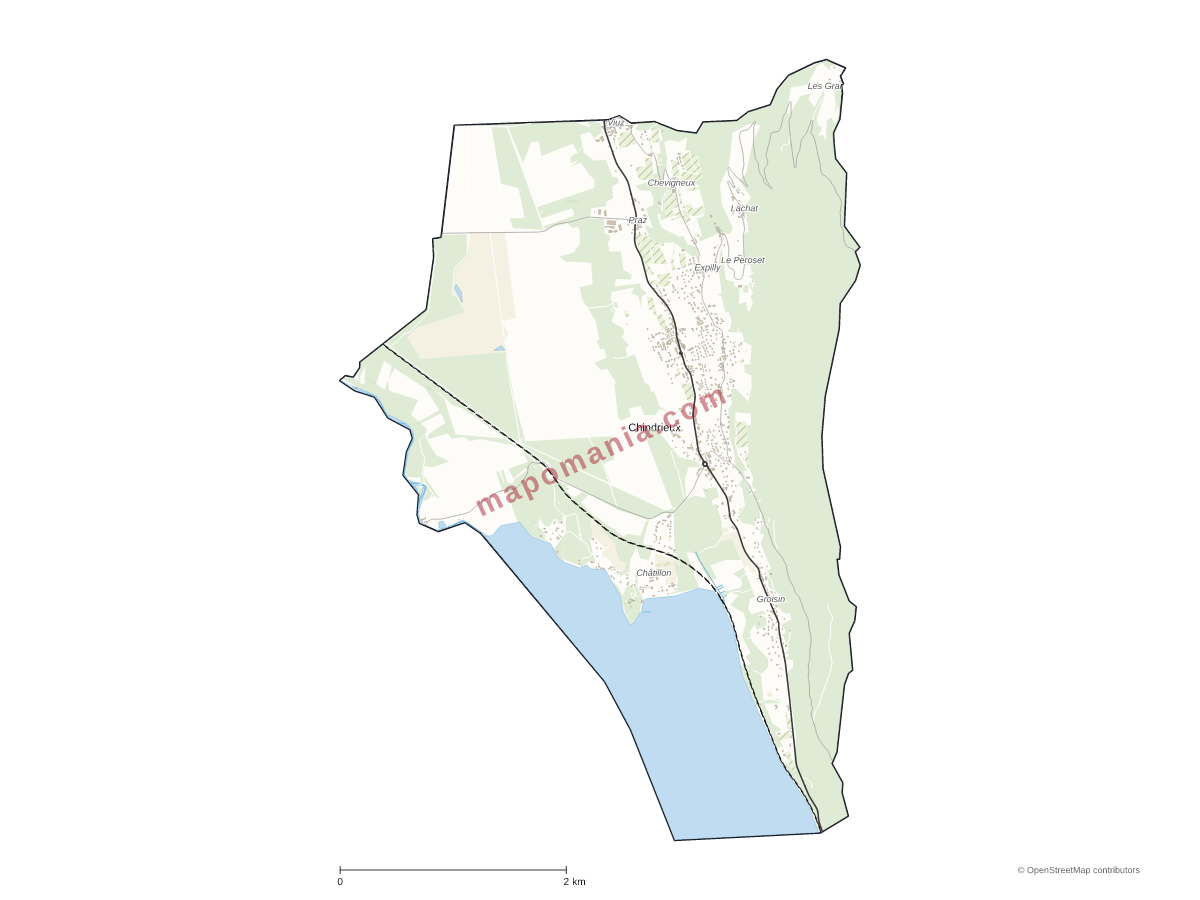 Carte de Chindrieux à personnaliser