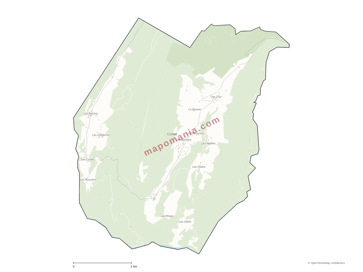 Carte de Corbel à personnaliser