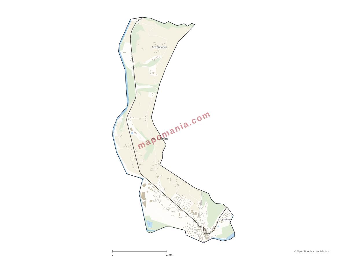 Carte de Les Échelles à personnaliser