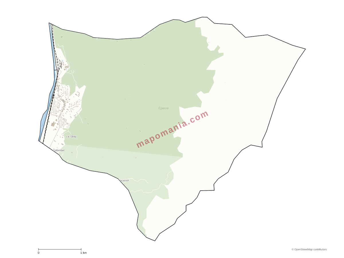 Carte de Épierre à personnaliser