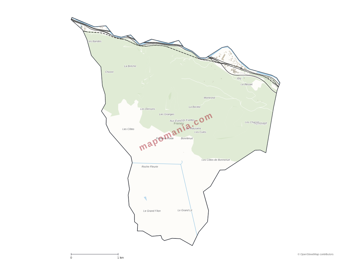 Carte de Freney à personnaliser