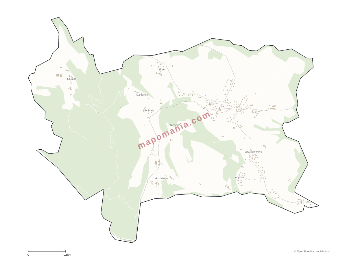 Carte de Gerbaix à personnaliser