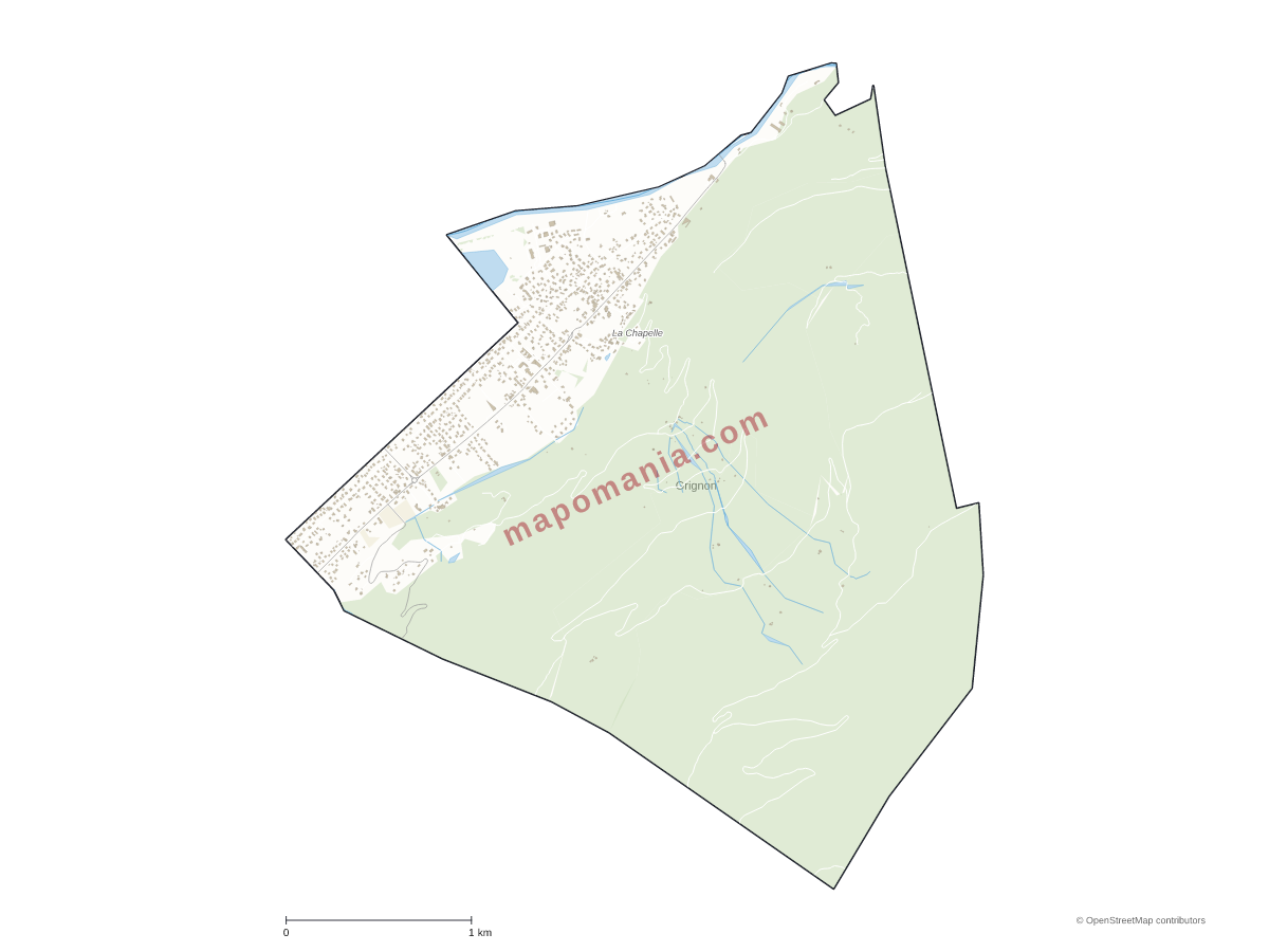 Carte de Grignon à personnaliser