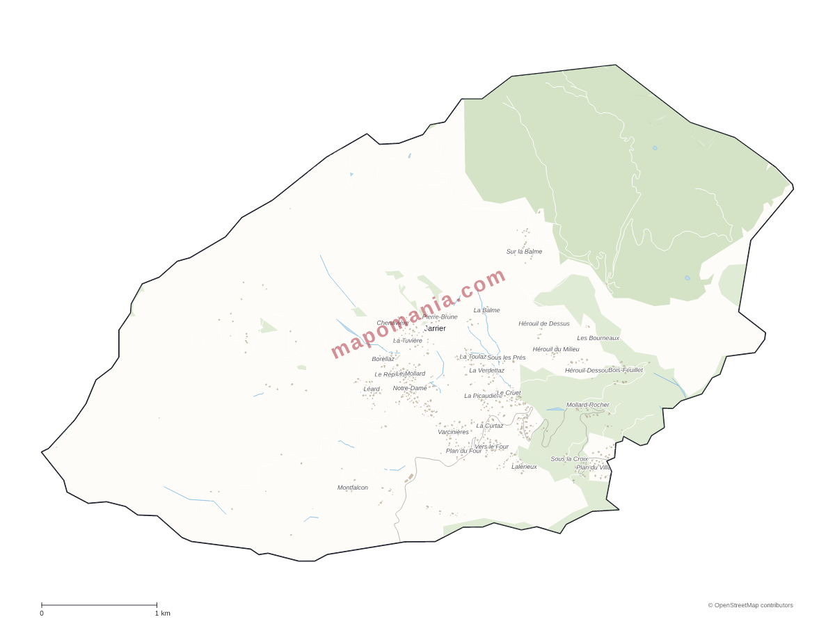 Carte de Jarrier à personnaliser