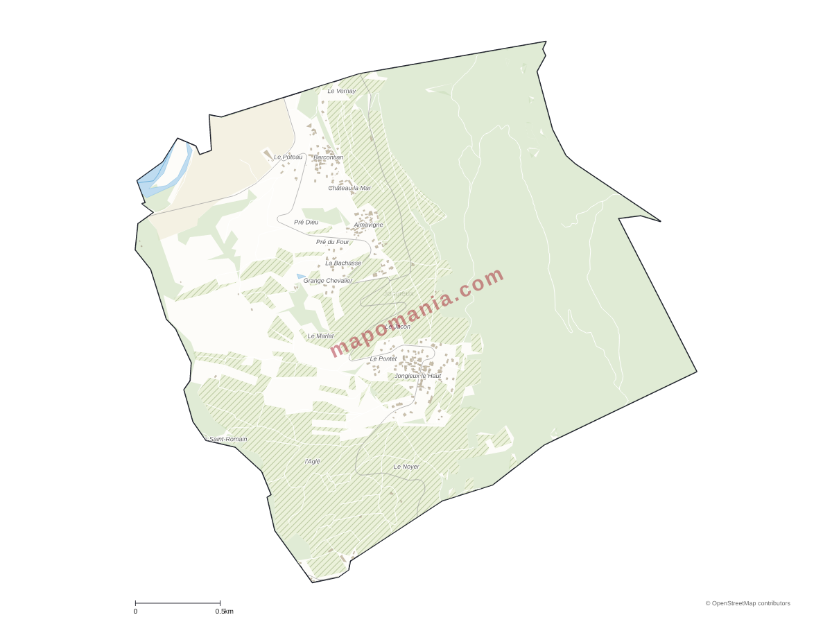 Carte de Jongieux à personnaliser