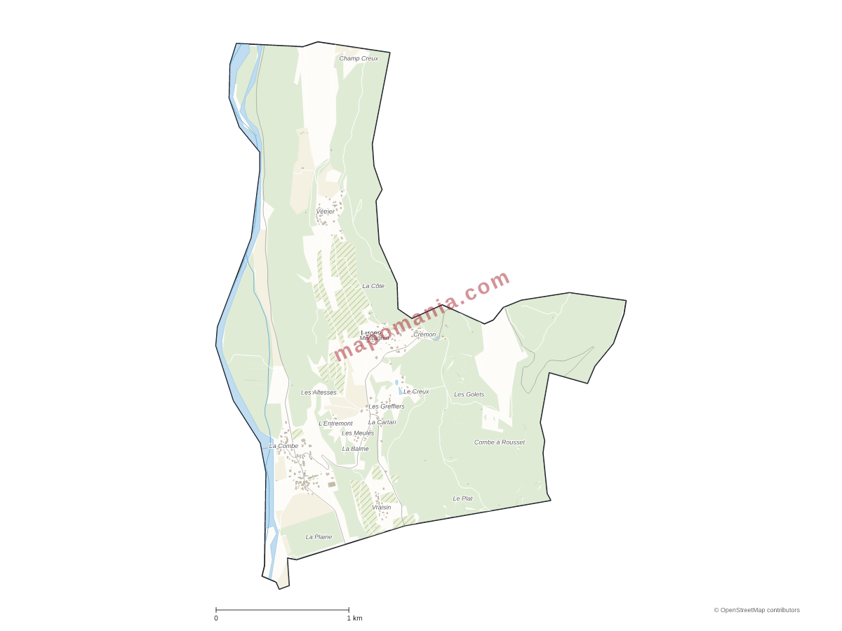 Carte de Lucey à personnaliser