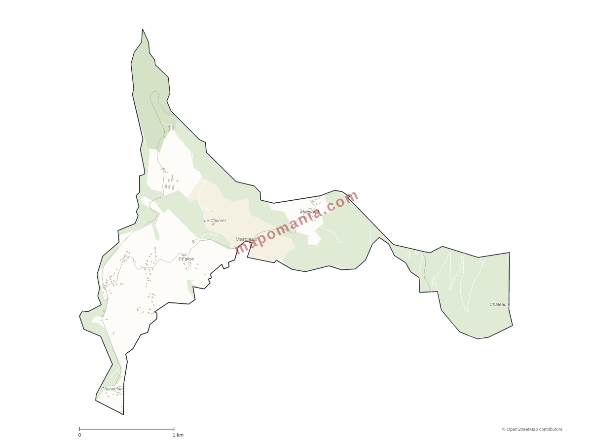Carte de Marcieux à personnaliser