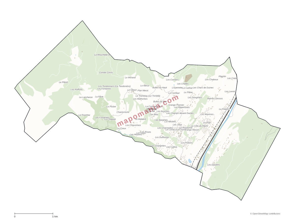 Carte de Marthod à personnaliser
