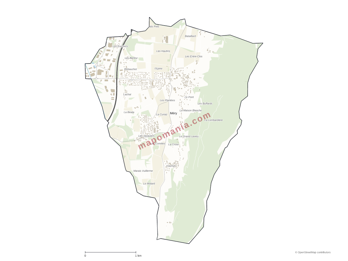 Carte de Méry à personnaliser