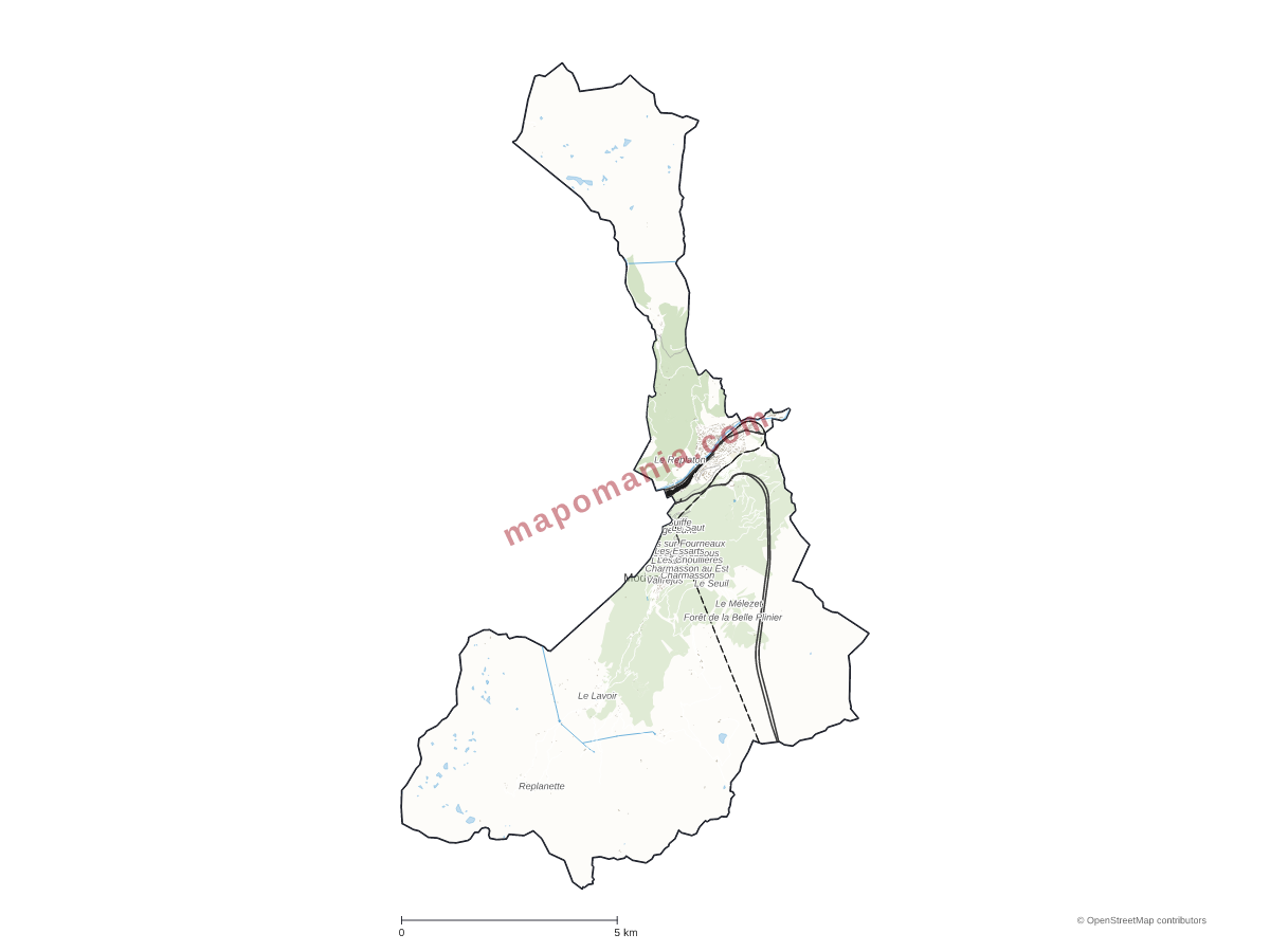 Carte de Modane à personnaliser