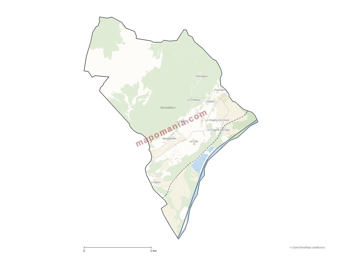 Carte de Montailleur à personnaliser