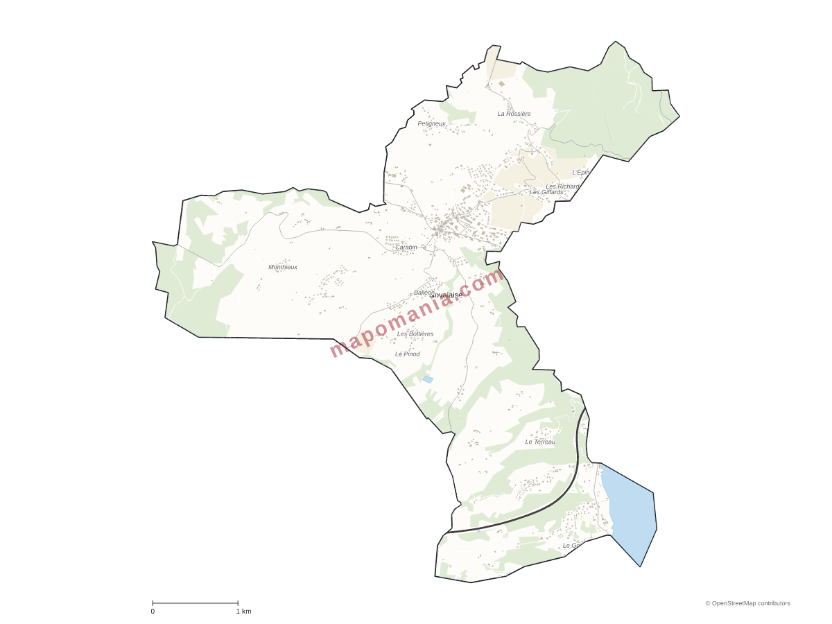 Carte de Novalaise à personnaliser