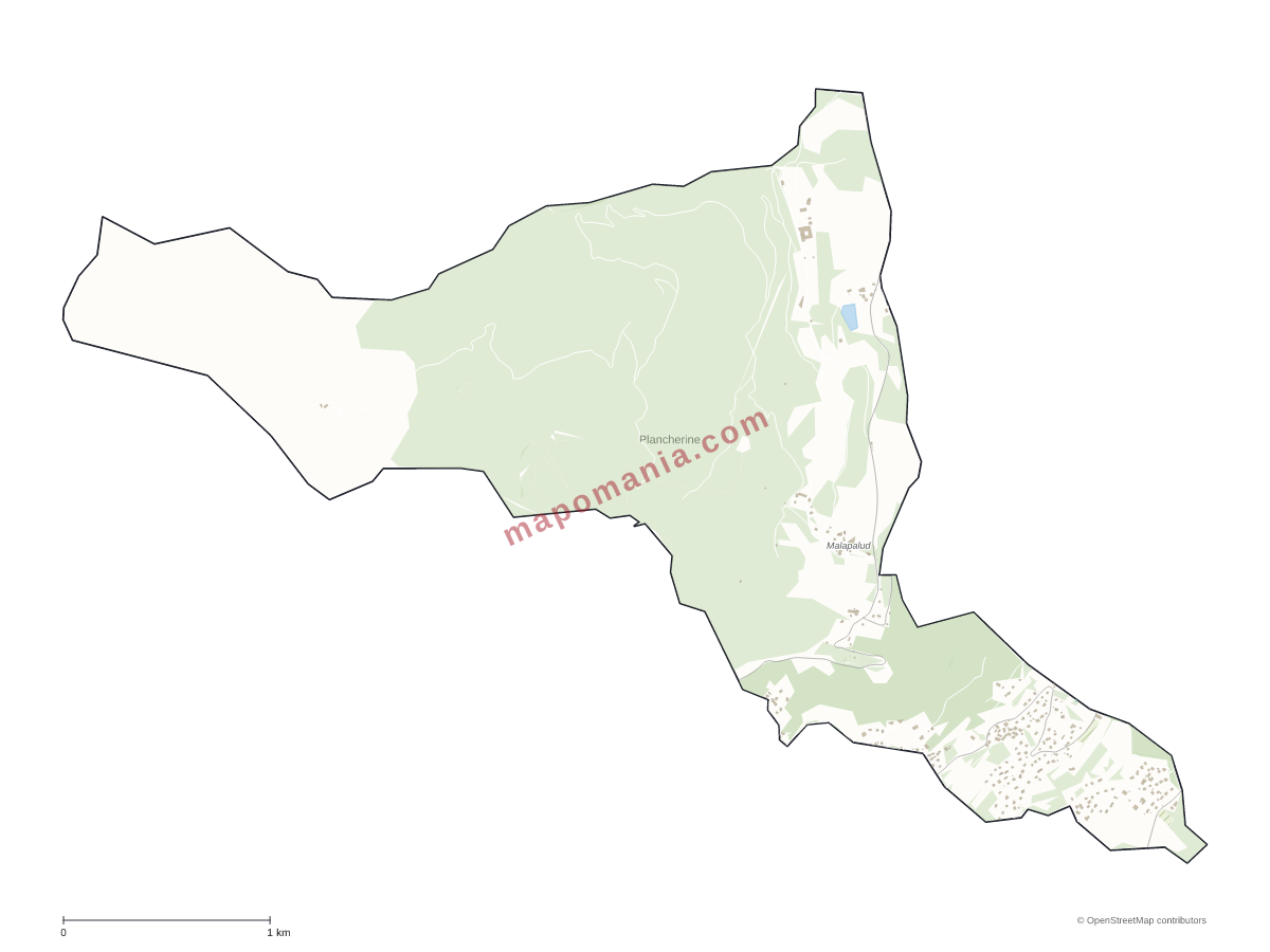 Carte de Plancherine à personnaliser