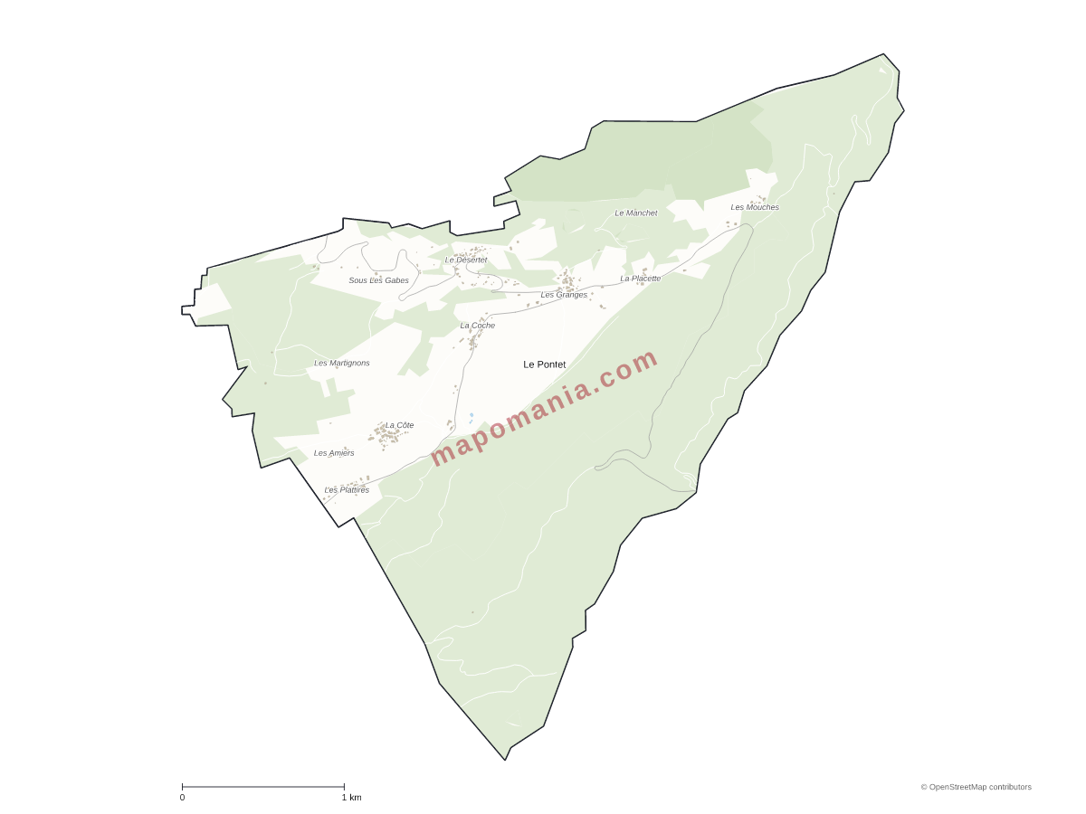 Carte de Le Pontet à personnaliser
