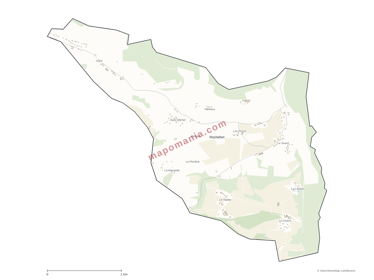 Carte de Rochefort à personnaliser