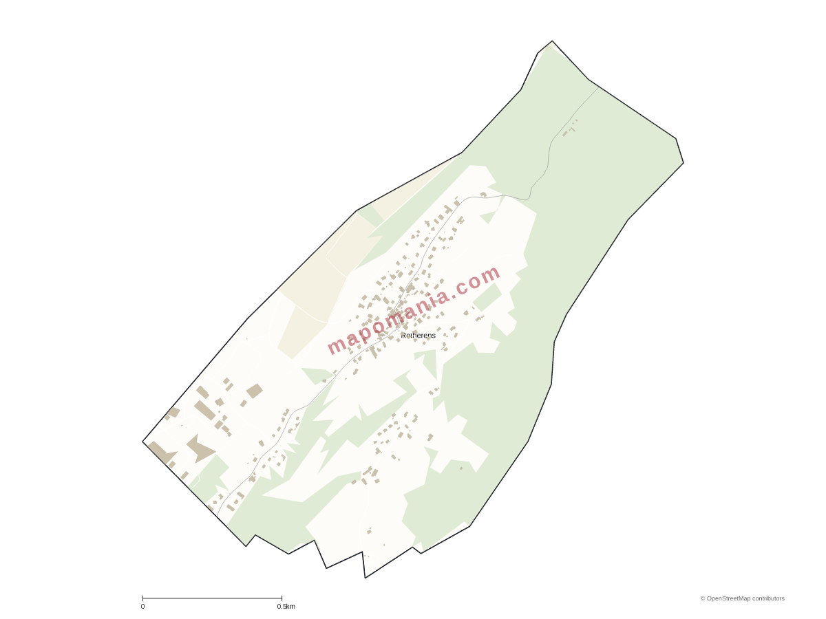 Carte de Rotherens à personnaliser