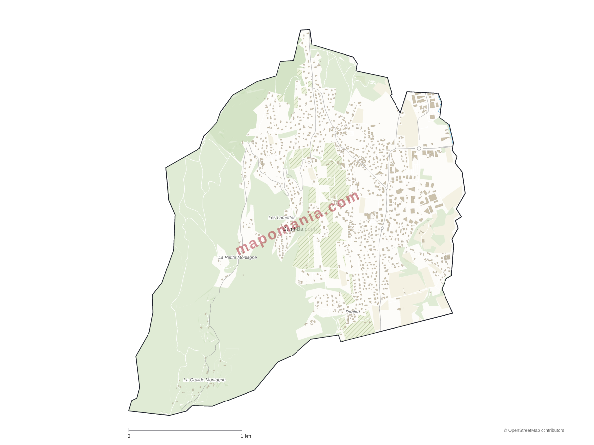 Carte de Saint-Baldoph à personnaliser