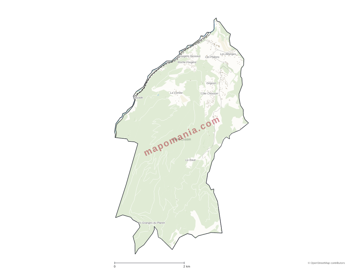Carte de Saint-Cassin à personnaliser