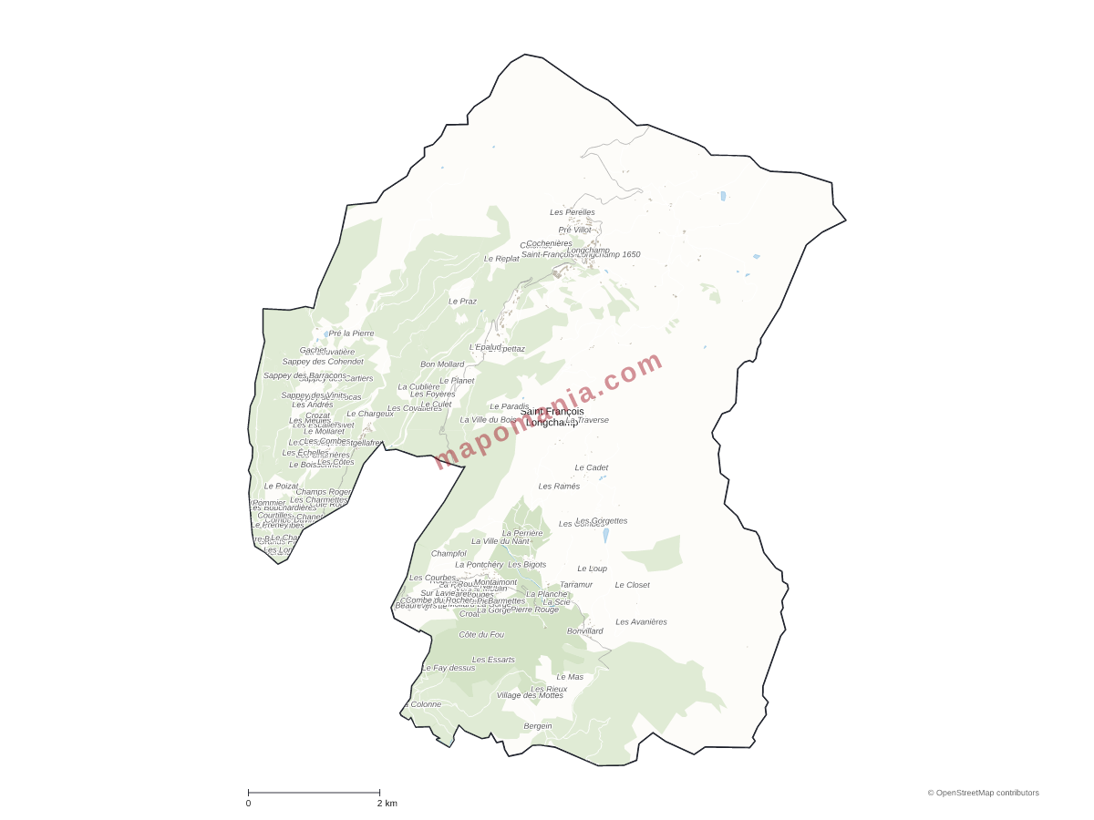 Carte de Saint François Longchamp à personnaliser