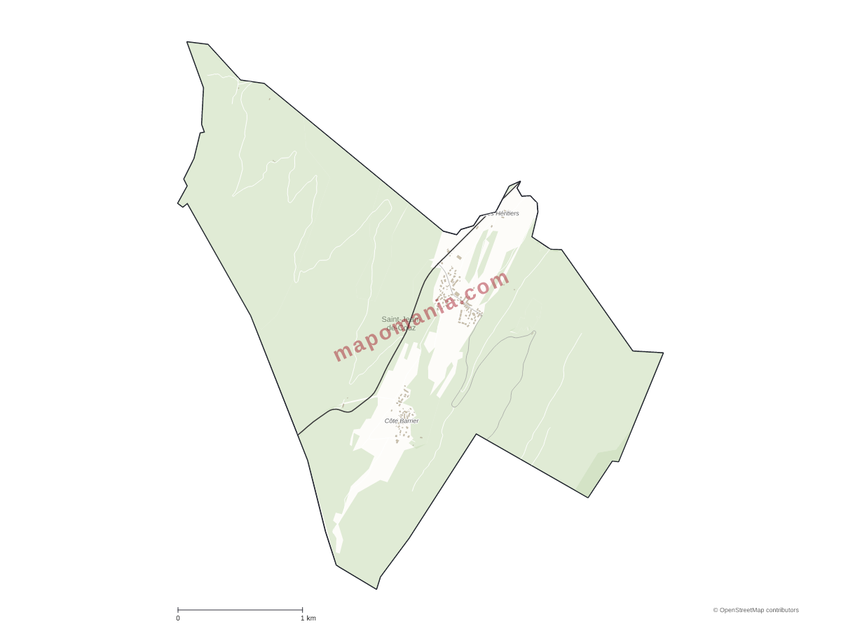 Carte de Saint-Jean-de-Couz à personnaliser