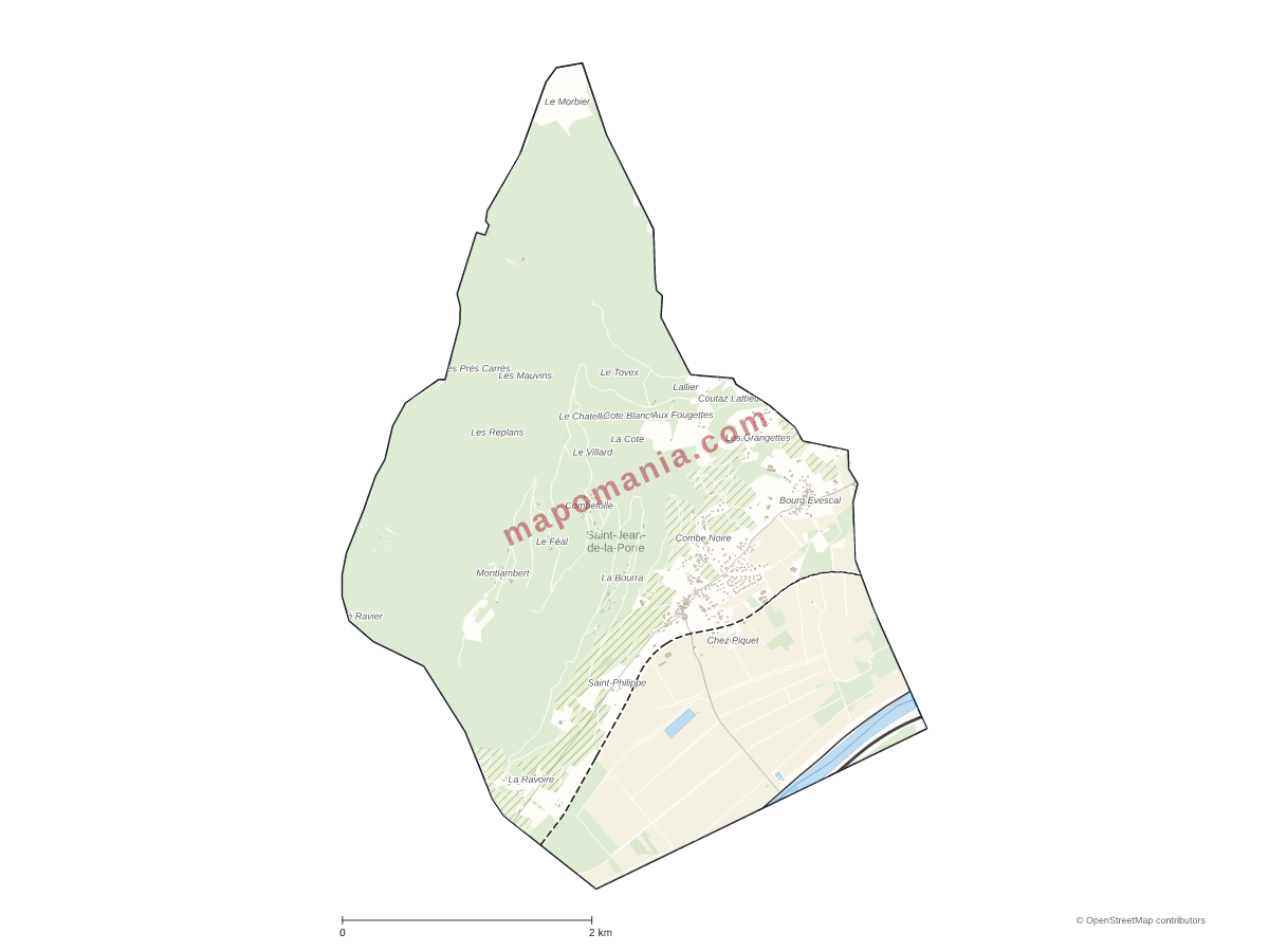 Carte de Saint-Jean-de-la-Porte à personnaliser