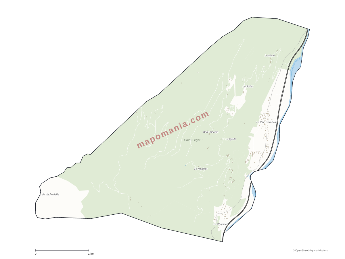 Carte de Saint-Léger à personnaliser
