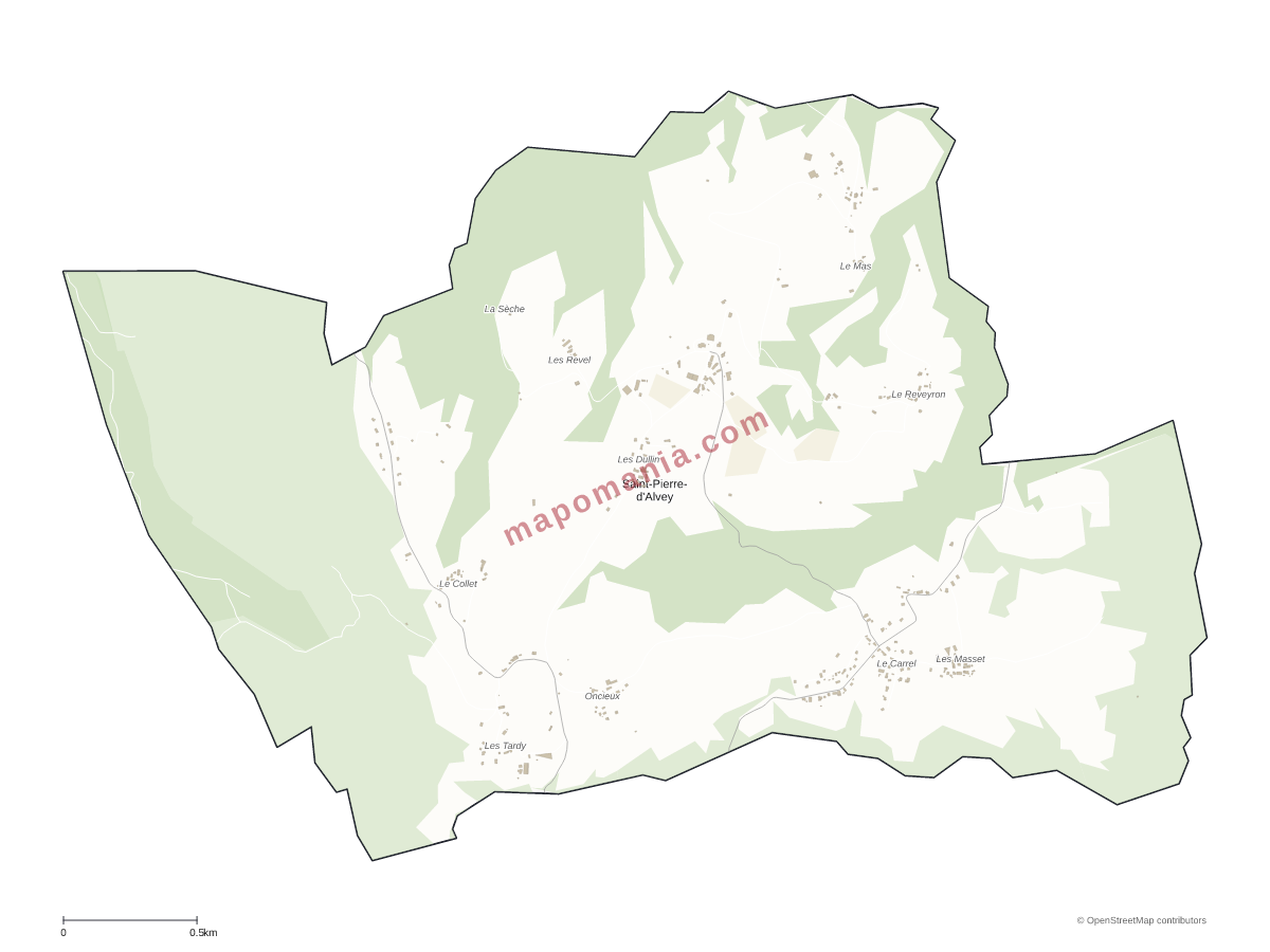 Carte de Saint-Pierre-d'Alvey à personnaliser