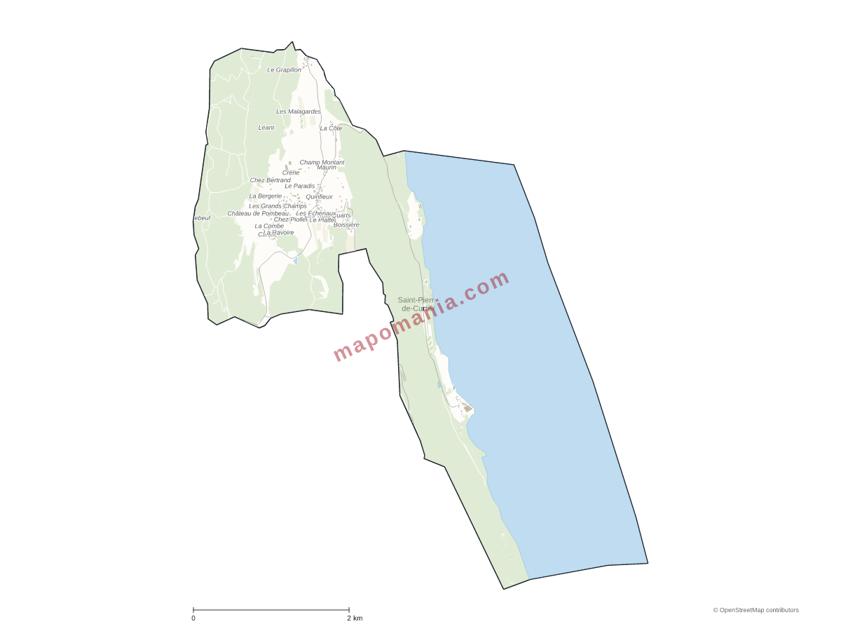 Carte de Saint-Pierre-de-Curtille à personnaliser