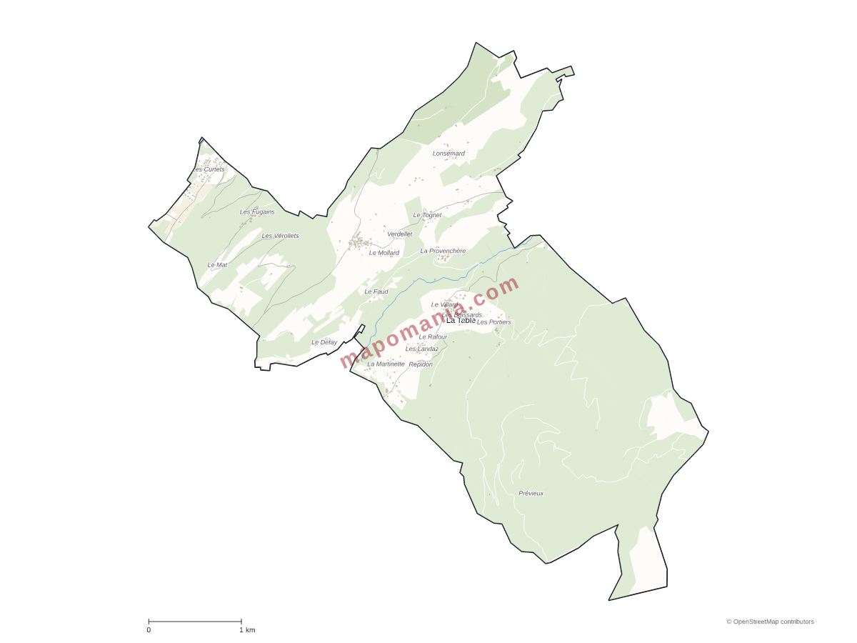 Carte de La Table à personnaliser