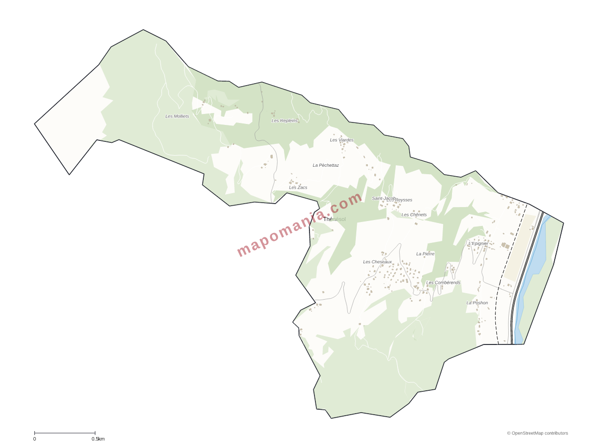 Carte de Thénésol à personnaliser